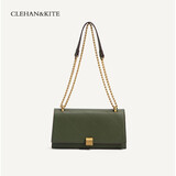 CLEHAN&KITECK包包女包2025新款菱格链条包迷你斜挎包女腋下包生日礼物送女友 军绿色（生日礼物送女友老婆）