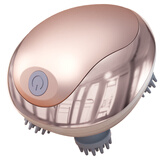 倍力加智能电动头部颈椎按摩仪生发猫咪头皮按摩器全自动疏通经络礼物 便携玫瑰金头部按摩套装