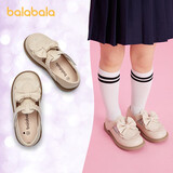 巴拉巴拉女童公主鞋宝宝小皮鞋文艺复古秋2024鞋子洋气蝴蝶结208324141007