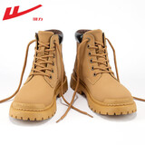 回力（Warrior）官方马丁靴男鞋秋冬英伦风大黄靴子男士厚底工装复古高帮靴棕色41