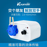 kamoer蠕动泵实验室滴定循环抽水泵小型家用直流电动小泵卡默尔微型水泵 蓝色泵头 NKCP-S02+电源