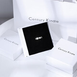 CENTURY& KINDLE满天星情侣戒指一对戒刻字小众设计简约时尚潮流送女朋友生日礼物 (白金色)素圈 9号
