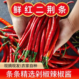 红二荆条辣椒现摘新鲜鲜红辣椒红线椒批发豆瓣辣椒酱剁椒泡椒专用 20g下单请选斤数 现摘现发五斤精选装【优先发货】