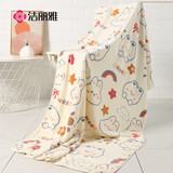 洁丽雅（Grace）浴巾女夏 家用儿童成人吸水速干可裹珊瑚绒 70*140cm 小萌兔