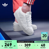 adidas NIZZA PLATFORM厚底增高运动帆布鞋女子阿迪达斯三叶草 白/FV5322 35.5(215mm)