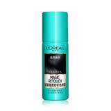 欧莱雅（LOREAL）奇妙补色喷雾一次性挑染发流行色头发彩色染发剂易清洗3秒盖白发 自然黑-英文版