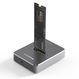 蓝硕M.2固态硬盘底座Type-C接口SSD支持NVME\/NGFF双协议通用USB3.1 SD03【NGFF/NVME双协议单盘】金属壳