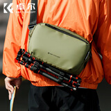 卓尔【会员专属折扣】相机包单肩便携斜跨摄影包尼康富士微单单反大疆运动相机收纳包防水一机两镜 原野绿