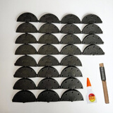 步牧斯（BUMUSI）偏掌静音牛筋后跟片鞋底磨偏掌修复防磨耐磨帖鞋跟贴补鞋修补 黑色大号28个