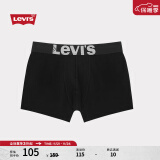 Levi's【商场同款】李维斯男士经典LOGO织花内裤单条装简约 黑色 1条 M