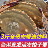 鮨京【渔港直发】梭子蟹鲜活冷冻螃蟹肉母蟹飞蟹公蟹块 海鲜水产 【肉母3斤】梭子蟹(约6~9只)