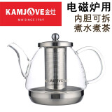 金灶（KAMJOVE）电磁炉专用平底玻璃烧水壶煮茶壶大容量耐高温电陶炉适用A100 金灶A100 容量 1L