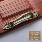 奥非加KTV仿古明装木门大拉手明孔欧式门大门古铜拉手复古衣柜门把手 925 中青古