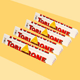 三角（Toblerone）亿滋瑞士三角进口牛奶葡萄干白黑巧克力含蜂蜜巴旦木糖100g*4条 白巧克力100g*4条26.05.13到期