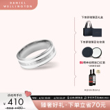 丹尼尔惠灵顿（DanielWellington）dw戒指男饰品绸缎白银色情侣对戒520礼物送男友DW00400047