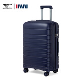 七匹狼行李箱大容量旅行箱20英寸登机箱男女学生轻音拉杆箱24密码箱皮箱 路虎蓝 20英寸