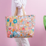 春芬 收纳袋手提袋行李包布袋旅行袋环保购物袋衣服折叠旅行包单肩包 家园  妈妈包 横向36高*长42CM