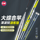 GW鱼竿手竿7.2米4.5H清波技湖库版超轻超硬28调钓鱼竿台钓竿鱼杆