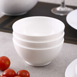 乐美雅餐具盘碟餐盘无铅耐热纯白迪瓦丽时光微波炉消毒柜洗碗机适用 饭碗高5.5cm口径4.7英寸 3个 12cm