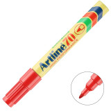旗牌（Shachihata）Artline 办公会议可加墨 速干油性记号笔 签字笔 圆头 1.5mm 红色 EK-70