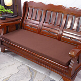 实木沙发垫海绵垫子四季通用加厚加宽加长红木沙发坐垫防滑可拆洗 咖啡色 50cm*50cm 单人位 （厚5cm海绵）