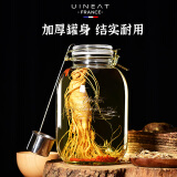 游驿（UINEAT）玻璃泡酒专用瓶密封罐家用酿酒坛8斤泡酒容器赠不锈钢酒提