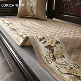 骆易家（Lorica）国色芳华-新中式红木沙发坐垫防滑四季通用实木家具罗汉床垫定制 浅咖色-国色芳华(莫奈彩麻) 999cm*999cm 【联系客服定制 】