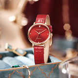 罗西尼（ROSSINI）手表女士石英国表七夕情人节送女朋友礼物生日礼物女生老婆实用 红色表带 【贈送手链】