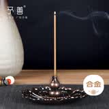 予善莲花香插线香炉合金三宝香托葫芦香座莲花底座香夹盘香炉香炉