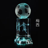 初凝（CHUNING）新年生日礼物男生送男友兄弟定制水晶篮球星纪念品摆件女生礼品 梅西（电池款）