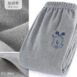巴布豆儿童秋裤棉加绒加厚男童保暖裤子宝宝线裤棉毛裤单条内穿 加绒款 6021 深灰 160参考身高150-160