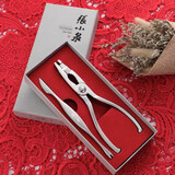 张小泉 螃蟹大闸蟹钳剥蟹签食蟹针两件套 礼盒装吃蟹工具钳子 二件套蟹具