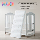 可优比（KUB）婴儿床多功能实木床少年儿童床摇篮欧式宝宝床新生儿bb摇篮 艾迪森白色+全水洗床垫组合