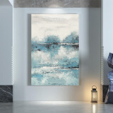 YIHUI ARTS玄关装饰画轻奢走廊过道壁画现代简约抽象挂画客厅油画手绘餐厅画 无框画 横宽60*竖高90cm