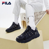 FILA 斐乐TREK满天星老爹鞋男鞋新款休闲鞋时尚复古运动鞋跑鞋 F12M211129FCB-鱼子灰/黑 43