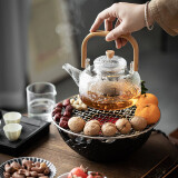 WINTERPALACE围炉煮茶家用室内全套装煮酒电陶炉烤茶炉烧水煮茶器玻璃泡茶壶 电陶炉+玻璃茶壶+网+石头