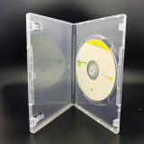 光盘盒DVD透明盒正方形可插封面扇形CD收纳盒单PP光盘袋 加长/单面可插封面光盘盒10个/包
