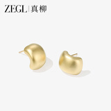 ZEGL2026年新款小金豆925银针耳钉女轻奢高级感素圈耳饰送女生日礼物