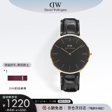 丹尼尔惠灵顿（DanielWellington）DW手表男表40mm表盘皮表带超薄男士石英腕表生日礼物DW00100129