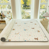 罗兰家纺 床垫软垫家用卧室保护垫防滑薄款垫被子双人可水洗折叠褥子软垫 可洗木棉抗菌床褥温情点点 180x200cm【双重防滑 四季通用】