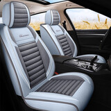 布兰特 汽车座套全包布艺座垫仿亚麻坐垫四季通用座椅套垫卡通座包五座 A31质感灰-标准版