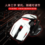 MAD CATZ 美加狮RAT8+有线机械鼠标MADCATZ游戏电竞专用宏编程数据自定义配重金属异形 RAT8+ 白色+游戏鼠标垫