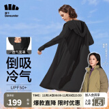 蕉下（beneunder）防晒衣女防紫外线夏季薄款防晒服女士披肩服短外套 云碳黑/升级长款