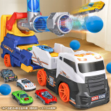 奥智嘉儿童玩具变形弹射货柜车炮弹运输收纳卡车声光工程车男孩六一儿童节生日礼物