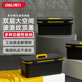 得力（deli）家居工具箱颜值空箱塑料收纳箱多功能五金收纳盒17英寸 DL432817
