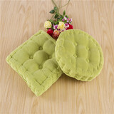 娜代尔 加厚坐垫椅垫学生办公室椅子加厚地上榻榻米屁股垫 绿色圆-纽扣款 40*40cm玉米粒座垫