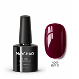 美潮（Maychao）指甲油胶家用2025年猫眼网红光疗流行显白红色冰透裸色美甲店 A009梅子色