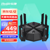 锐捷（Ruijie）星耀天蝎电竞路由器X60PRO 无线千兆WiFi6 穿墙王ax6000 5G游戏加速 6000M 2.5G网口
