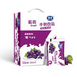 银桥牛奶饮品 早餐奶整箱袋装200ml/袋 葡萄味12袋