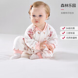 欧孕（OUYUN）婴儿哈衣纯棉春秋男女宝宝春夏爬服新生连体衣幼儿 森林乐园-夹棉 80码